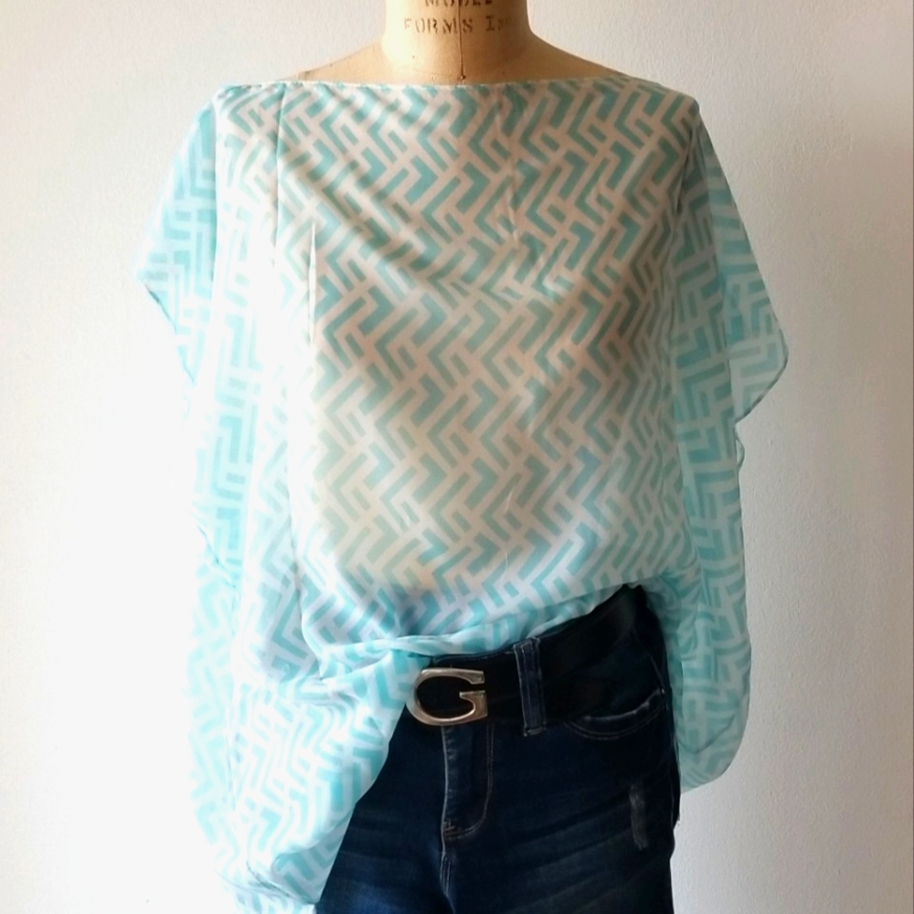 NEW Sheer Top / Tunic / Coverup ONE Sz